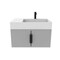 Castello Usa Amazon 30-inch Gray Right Vanity Set with White Top and Black Handles CB-MC-30G-BL-2056R-WH - alternate 6
